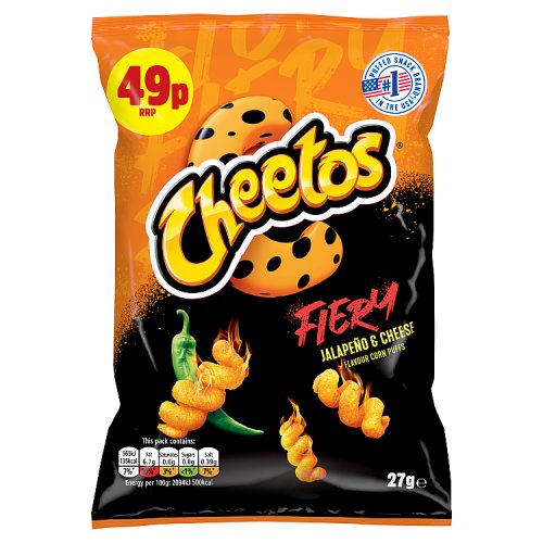 Cheetos Twisted Fiery Jalapeno & Cheese 27g PM 49p pack shot
