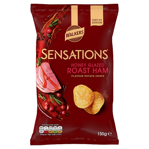 Walkers Sensations Honey Glazed Ham 150g pack shot