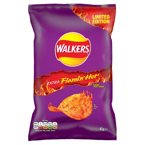 Walkers Extra Flamin Hot 45g pack shot