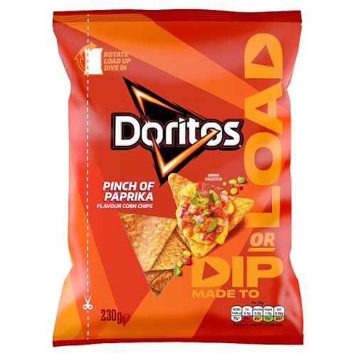 Doritos Dippers Hint of Paprika 230g pack shot