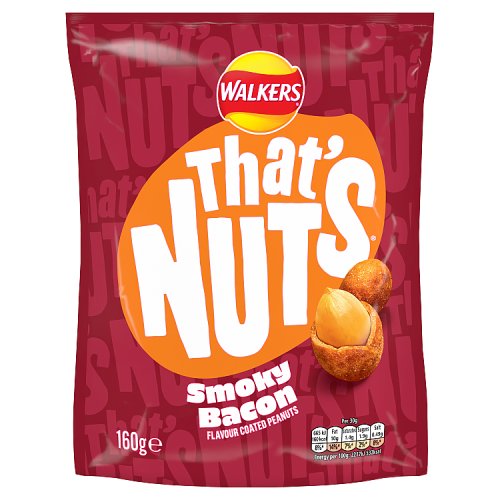 Walkers Thats Nuts Smoky Bacon 160g pack shot