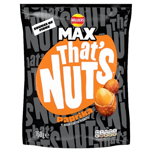 Walkers Thats Nuts Walkers Max Paprika 160g pack shot