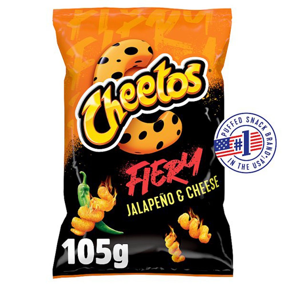 Cheetos Twisted Fiery Jalapeno & Cheese Party Size 105g pack shot