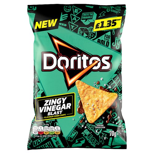 Doritos Zingy Salt Vinegar 70g PMP Ltd pack shot
