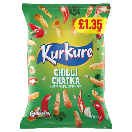 Kurkure Chilli Chatka PM £1.35 80g pack shot