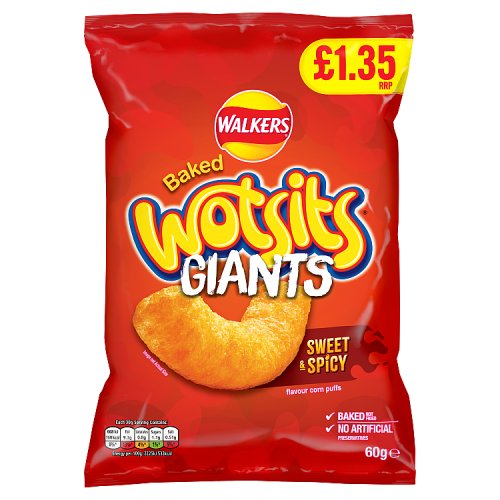 Walkers Wotsits Sweet & Spicy Sharing Crisps 60g PMP pack shot