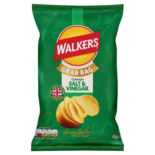 Walkers Grab Bag Salt & Vinegar 45g pack shot