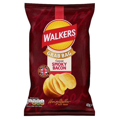 Walkers Grab Bag Smoky Bacon 45g pack shot
