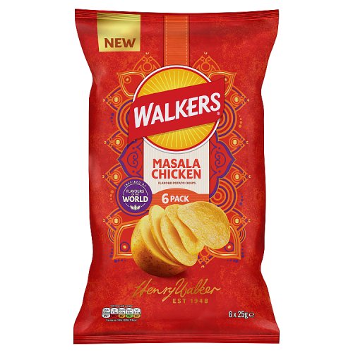 Walkers Masala Chicken (6 x 25g) pack shot