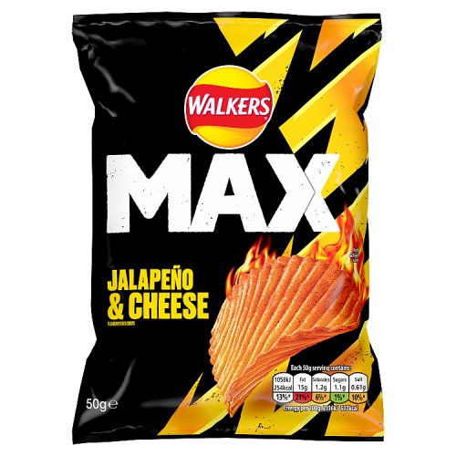 Walkers Max Jalapeno & Cheese 50g pack shot