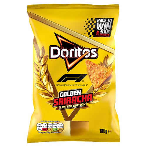 Doritos F1 Golden Sriracha 180g Ltd pack shot