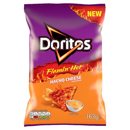 Doritos Extra Flamin Hot Nacho Cheese 163g pack shot