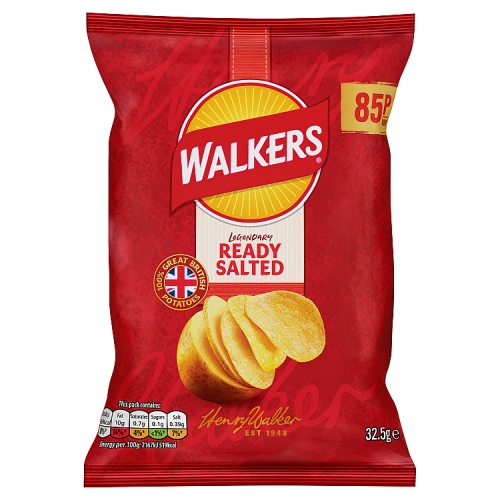 Walkers Ready Salted 32.5g PMP pack shot