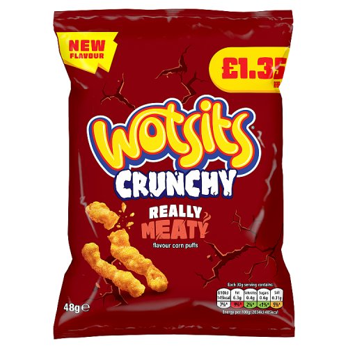 Wotsits Crunchy Really Meaty 48g PMP pack shot