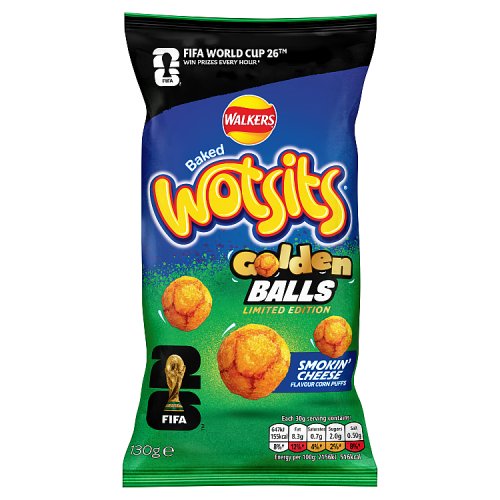 Walkers Wotsits Golden Balls Smokin' Cheese Sharing Snacks 130g pack shot
