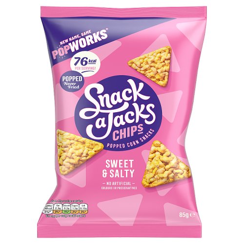 Snack A Jacks Sweet & Salty Sharing Bag Popped Crisps 85g pack shot