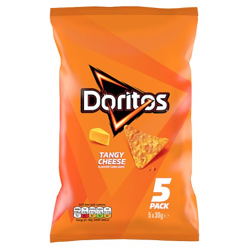 Doritos Tangy Cheese Tortilla Chips Crisps 5pk (5 x 30g) pack shot