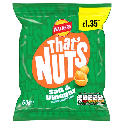 Thats Nuts Salt & Vinegar Walkers 60g pack shot