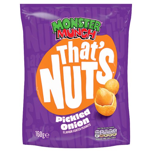 Thats Nuts Monster Munch Pickled Onion Sharing Coated Peanuts 160g pack shot