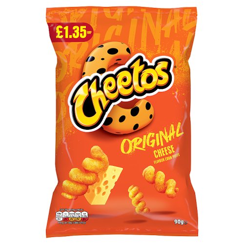 Cheetos Original Snacks Cheese Corn Puffs 90g PMP pack shot