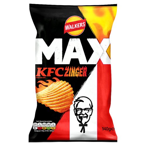 Walkers Max KFC Zinger 140g pack shot