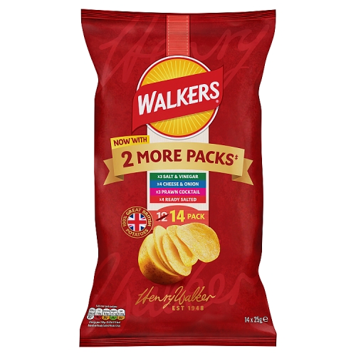 Walkers Clasic Variety 14pk (14 x 25g) pack shot