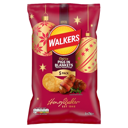 Walkers Pigs In Blankets 5pk (5 x 25g) pack shot