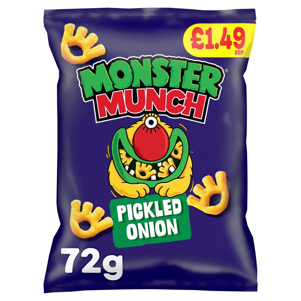Monster Munch Pickled Onion 72g PMP pack shot
