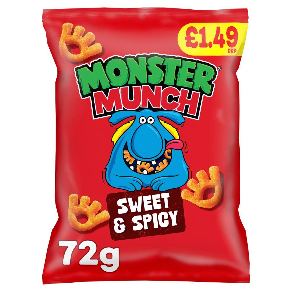 Monster Munch Sweet & Spicy Flamin Hot 72g PMP pack shot