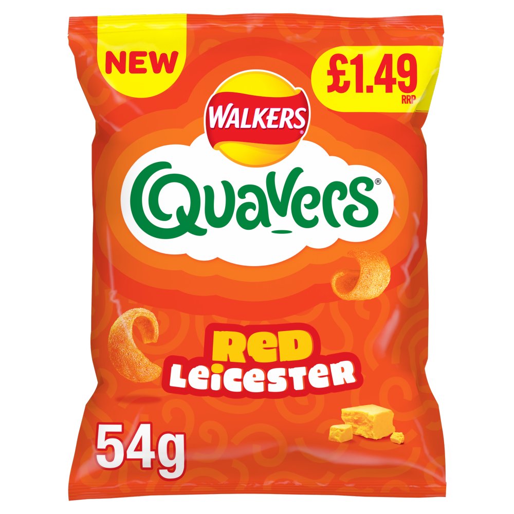 Quavers Red Leicester Cheese 54g PMP pack shot