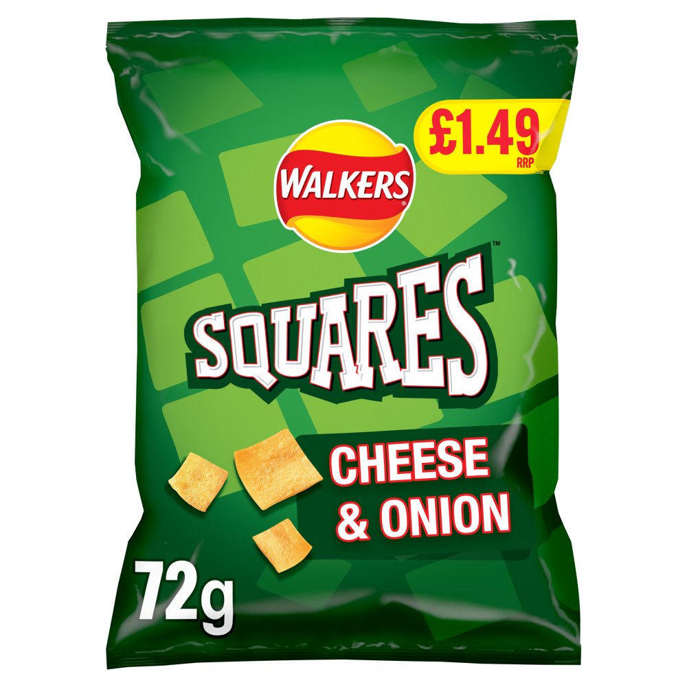 Squares Cheese & Onion 72g PMP pack shot