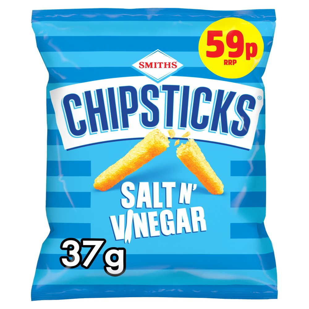 Smiths Chipsticks Salt & Vinegar 37g PMP pack shot