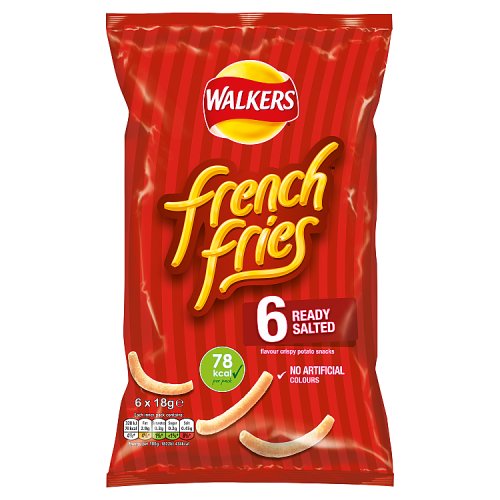Walkers French Fries Ready Salted 6pk (6 x18g) pack shot