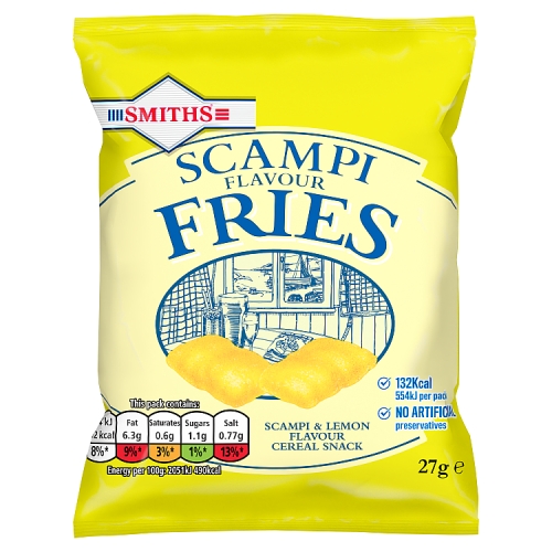 Smiths Fries Scampi & Lemon 27g pack shot