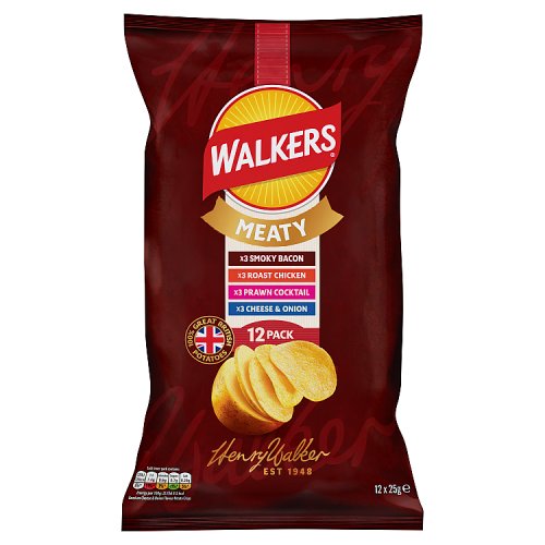 Walkers Meaty Variety 12pk (12 x 25g) pack shot