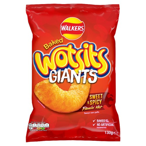 Walkers Wotsits Giants Flamin Hot Snacks 130g pack shot