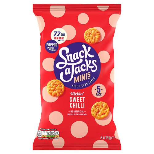 Snack A Jacks Sweet Chilli Rice Cakes 5pk (5 x 19g) pack shot