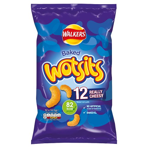 Walkers Wotsits Really Cheesy 12pk (12 x 16.5g) pack shot