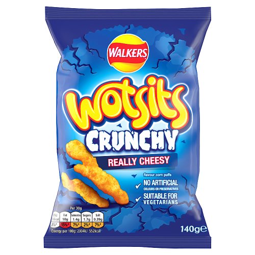 Walkers Wotsits Crunchy Cheese 140g pack shot