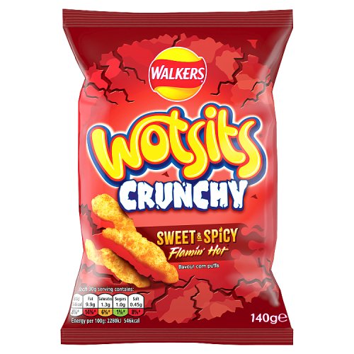 Walkers Wotsits Crunchy Flamin Hot 140g pack shot