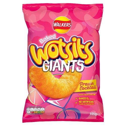 Walkers Wotsits Giants Prawn Cocktail 105g pack shot