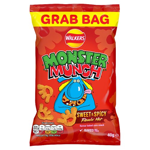 Walkers Monster Munch Grab Bag Flamin Hot 40g pack shot