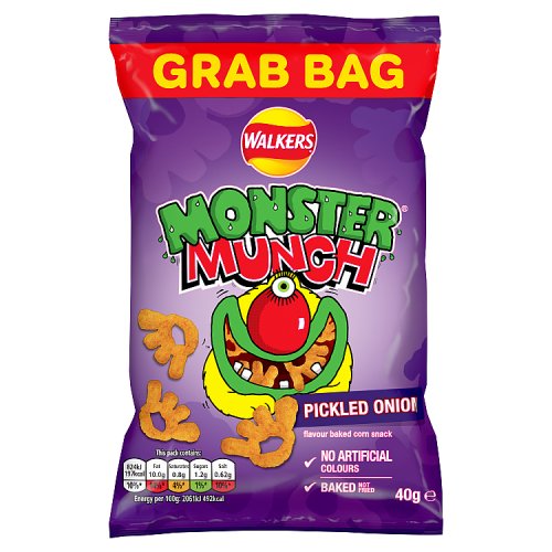 Walkers Monster Munch Grab Bag Pickled Onion 40g pack shot