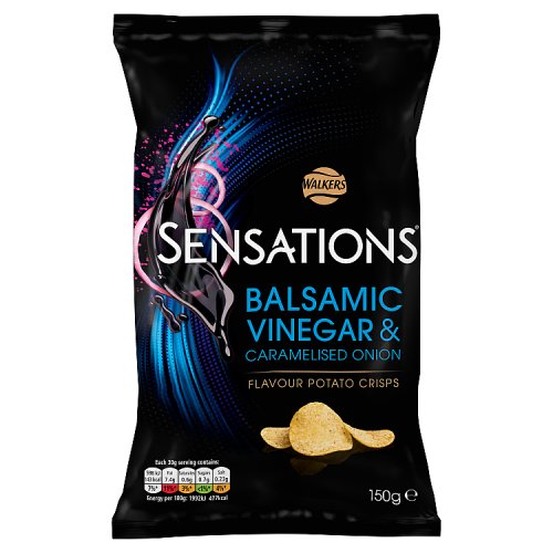 Walkers Sensations Balsamic Vinegar & Caramelised Onion 150g pack shot