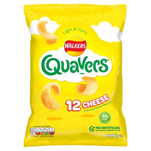 Walkers Quavers Cheese 12pk (12 x 16g) pack shot