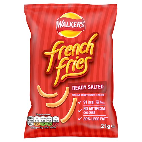 Walkers Crisps French Fries Ready Salted 21g pack shot