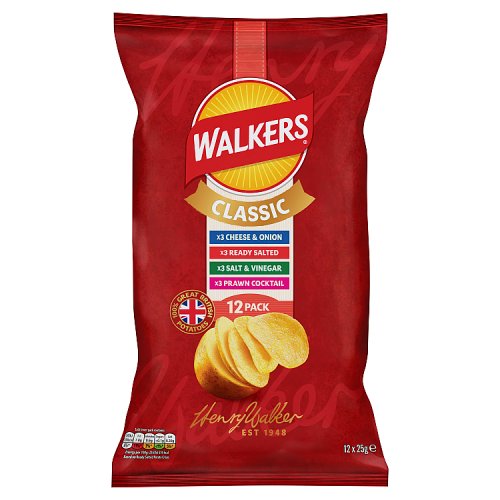 Walkers Classic Variety 12pk (12 x 25g) pack shot