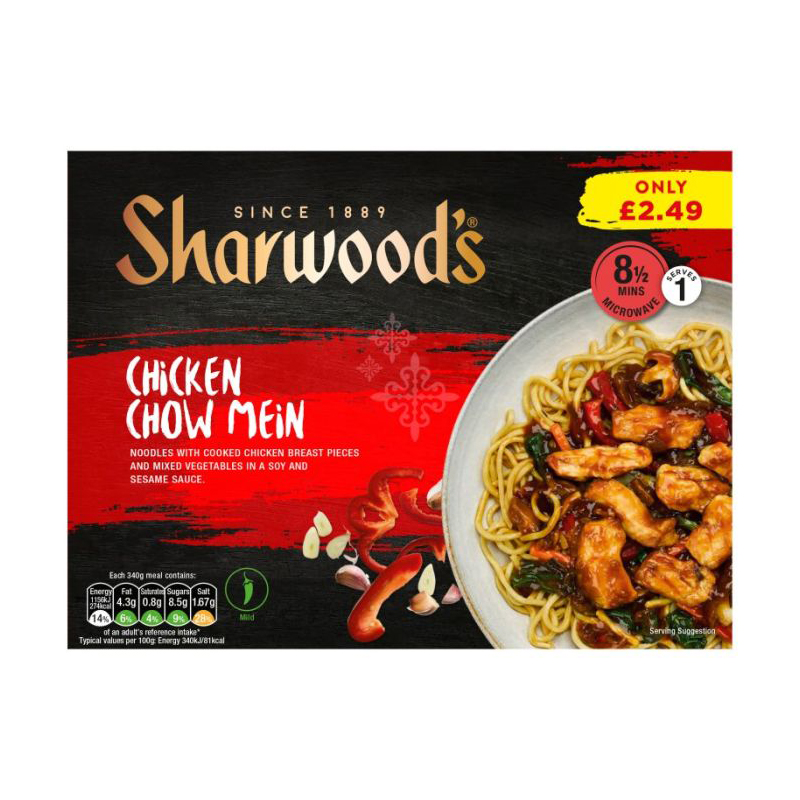 Sharwoods Chicken Chow Mein 340g PM £2.49 pack shot