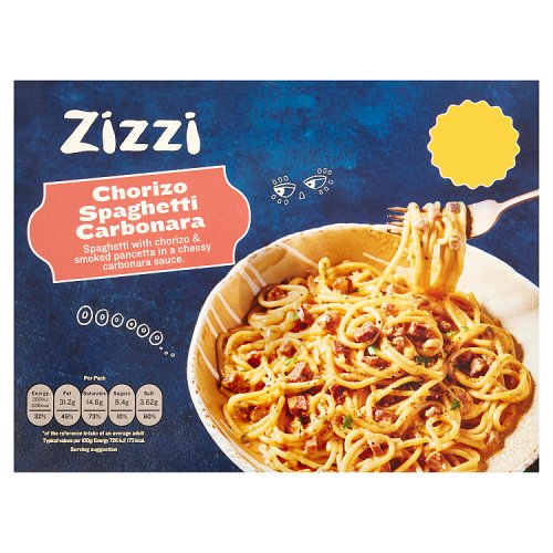 Zizzi Chorizo Spaghetti Carbonara 400g pack shot