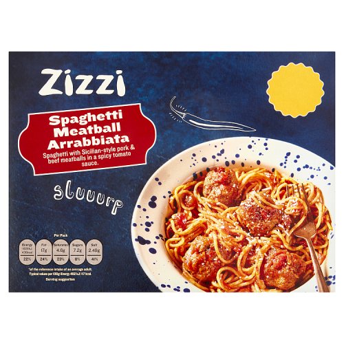 Zizzi Spaghetti Meatball Arrabbiata 400g pack shot